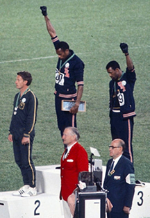 1968 Olympics 200 m award ceremony