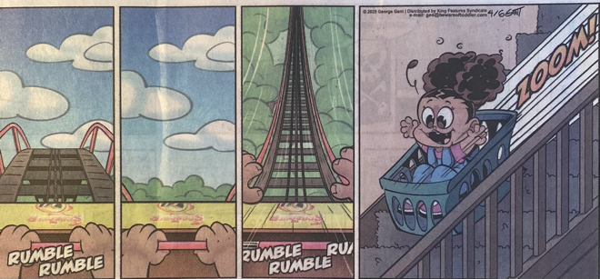 Roller coaster comic