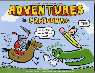 Adventures Cartooning Book Cover Bavck