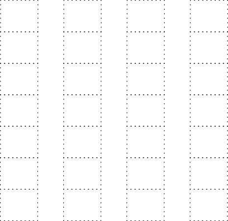 Chart four columns with seven squares