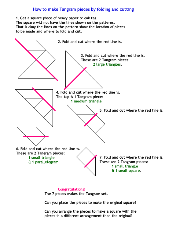 making tangrams pattern image