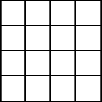 4 x 4 squares
