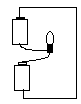 bulb in a circuit between two batteries