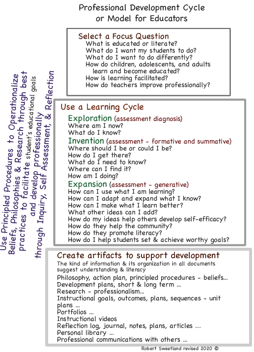 Professional development model in literature